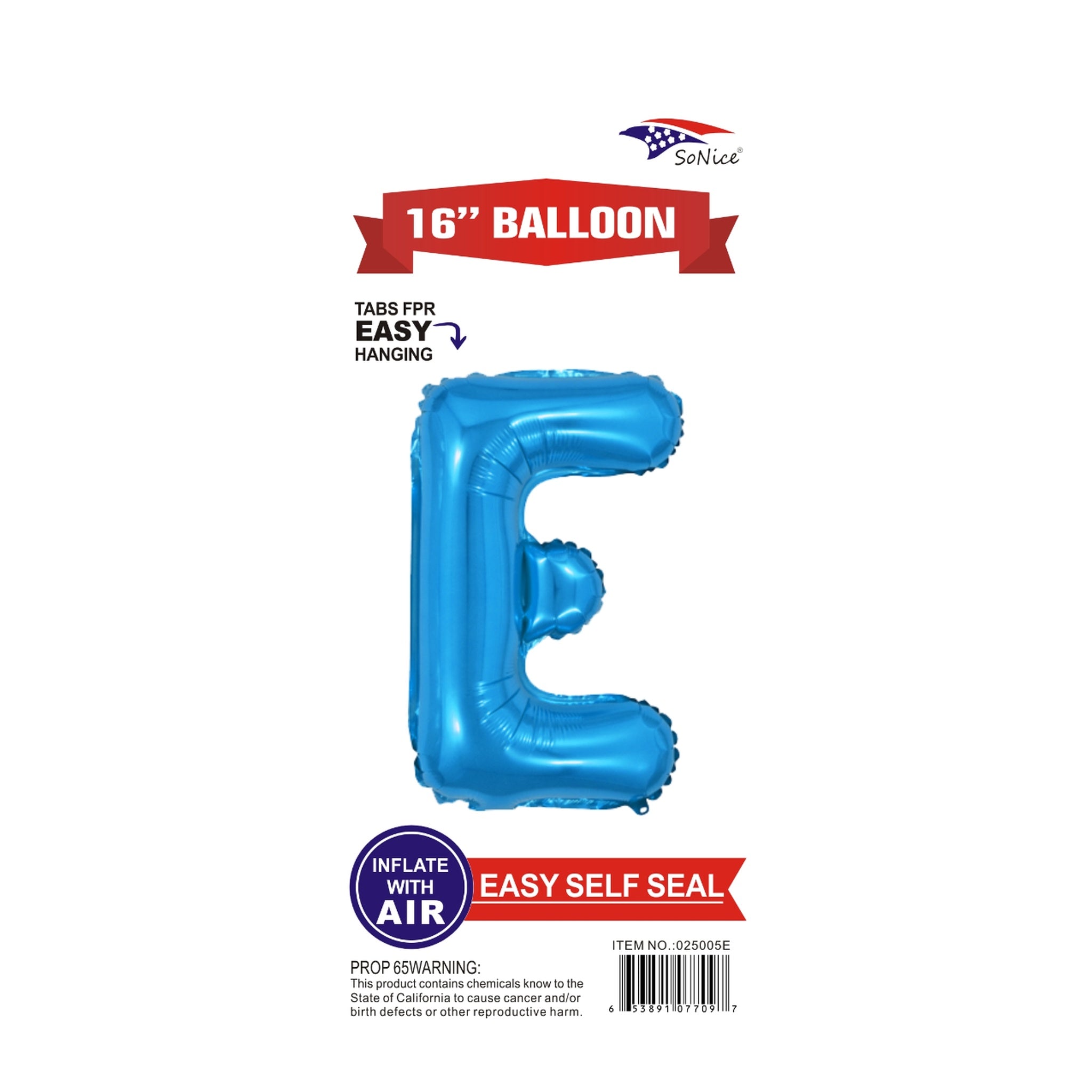 16" Foil Balloon Blue E .