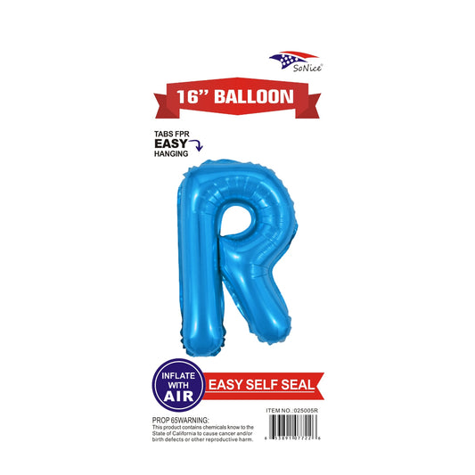 16" Foil Balloon Blue R .