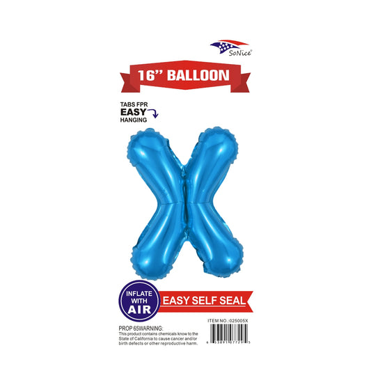 16" Foil Balloon Blue x .