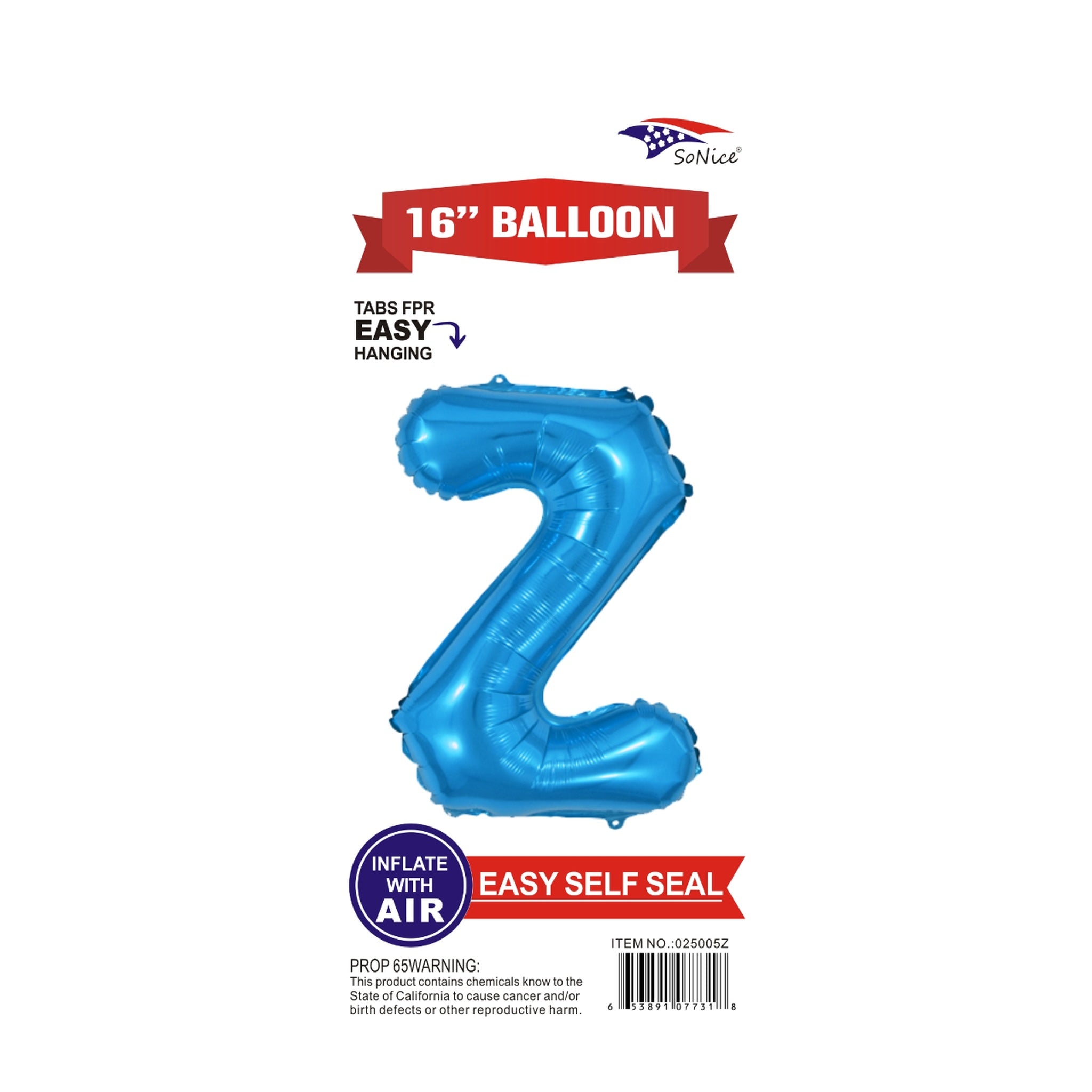 16" Foil Balloon Blue Z.