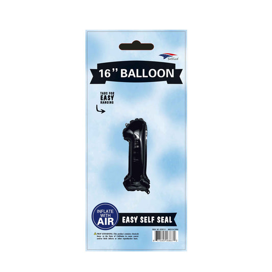 16"Foil Balloon Number 1 Black