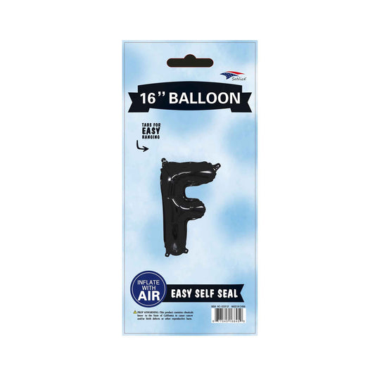 16"Foil Balloon Letter F Black