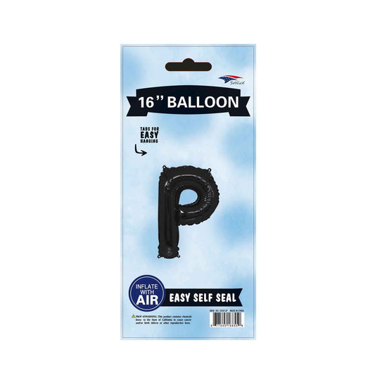 16"Foil Balloon Letter P Black