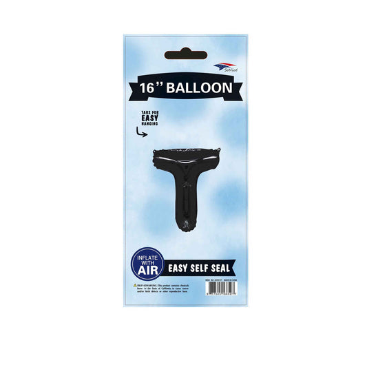 16"Foil Balloon Letter T Black