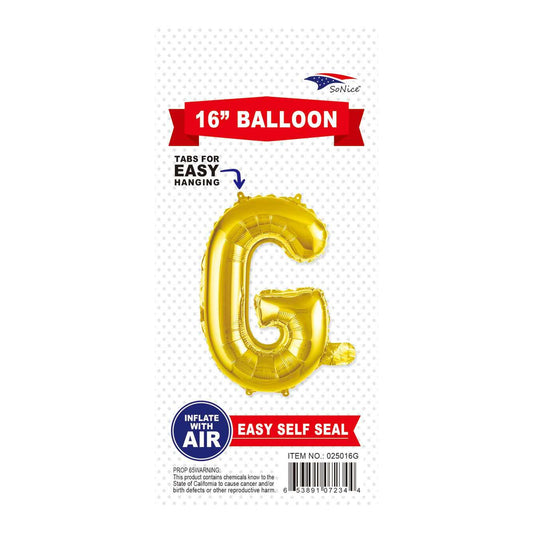 16"Foil Balloon Letter G Gold