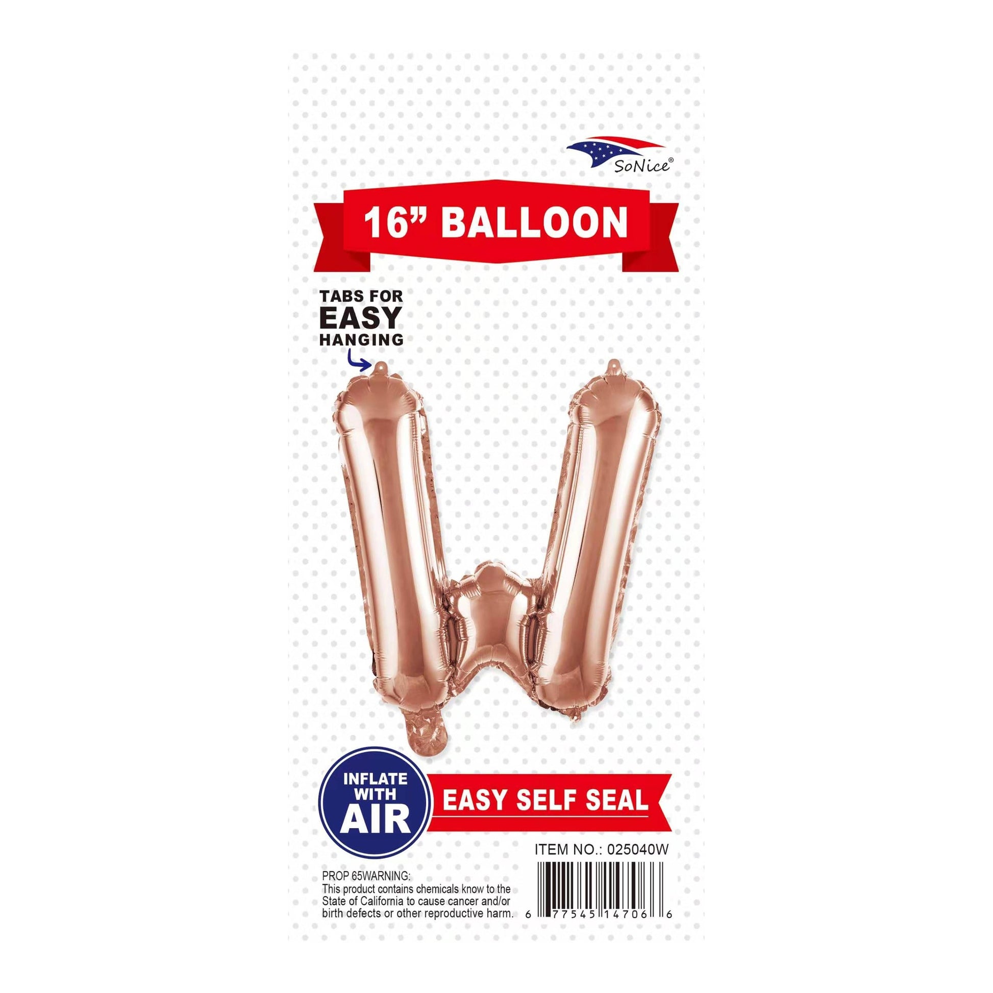 16"Foil Balloon W Rose Gold