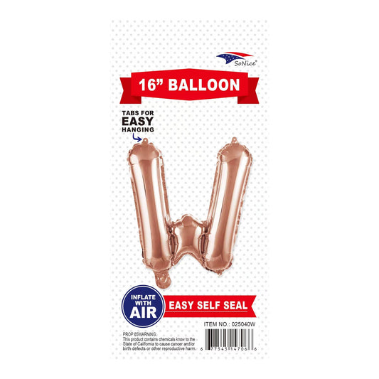 16"Foil Balloon W Rose Gold