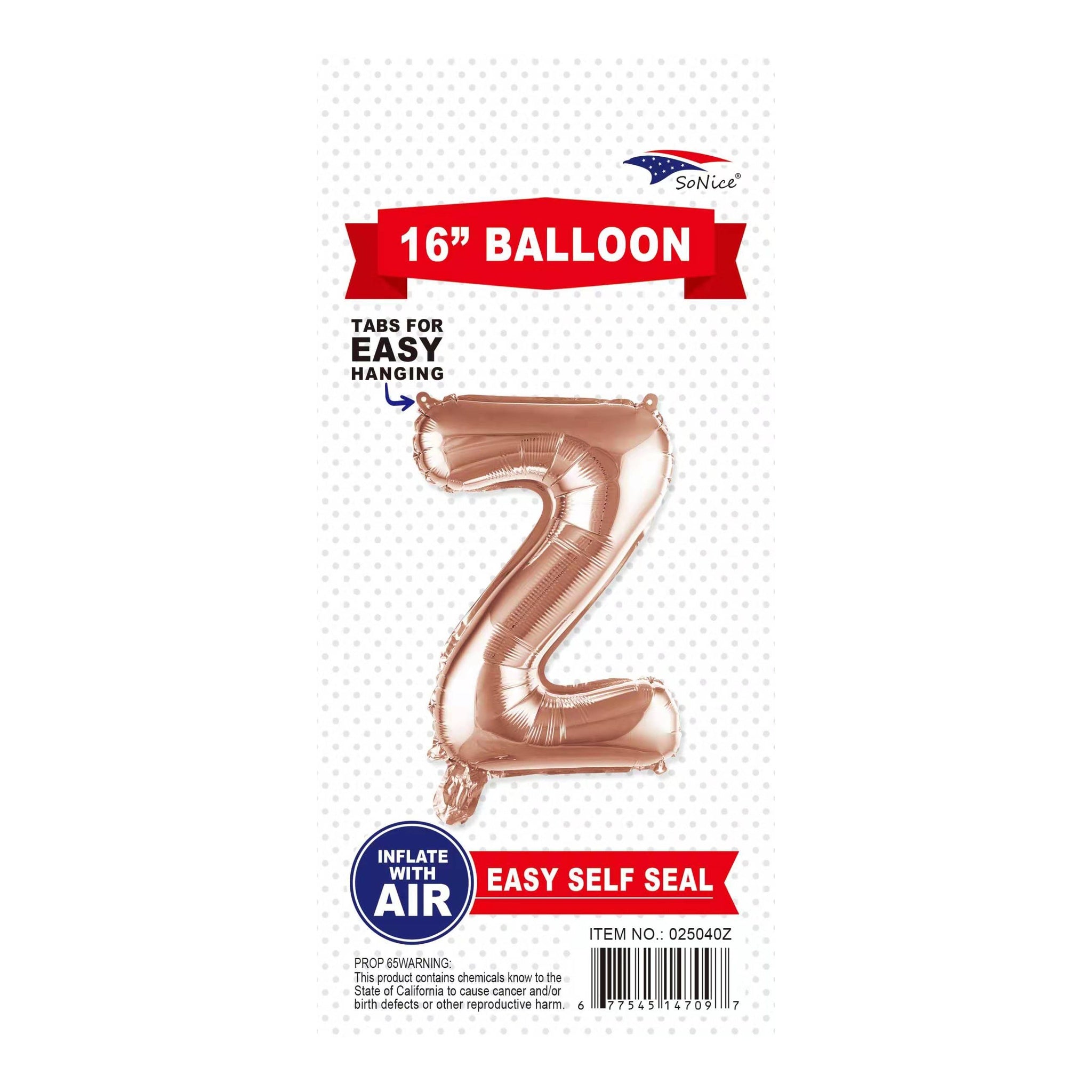 16"Foil Balloon Z Rose Gold