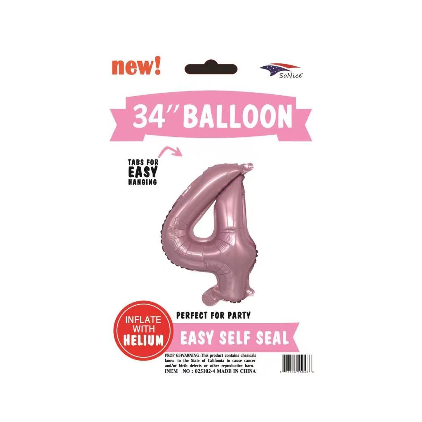 34" Foil Balloon Pink #4