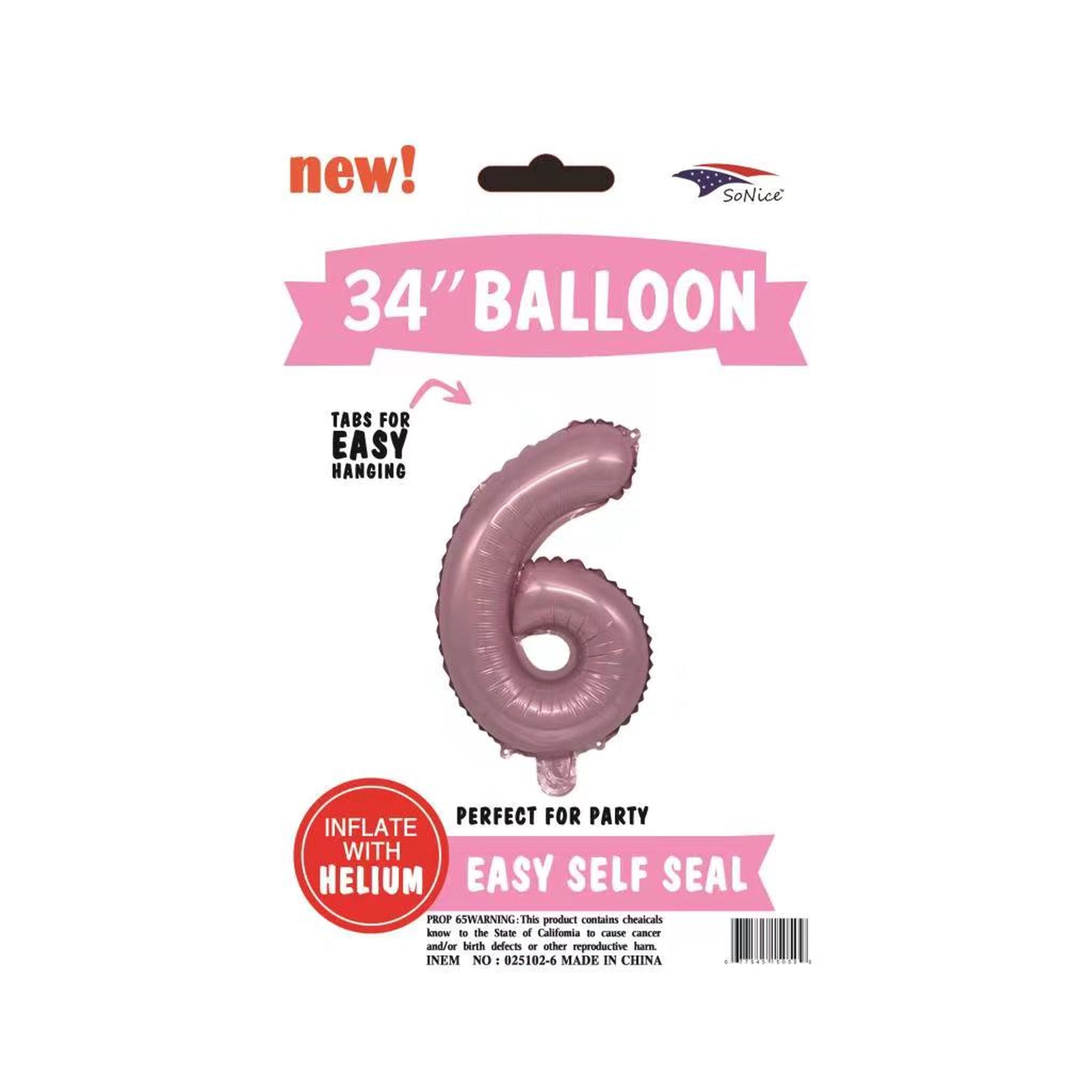 34" Foil Balloon Pink #6