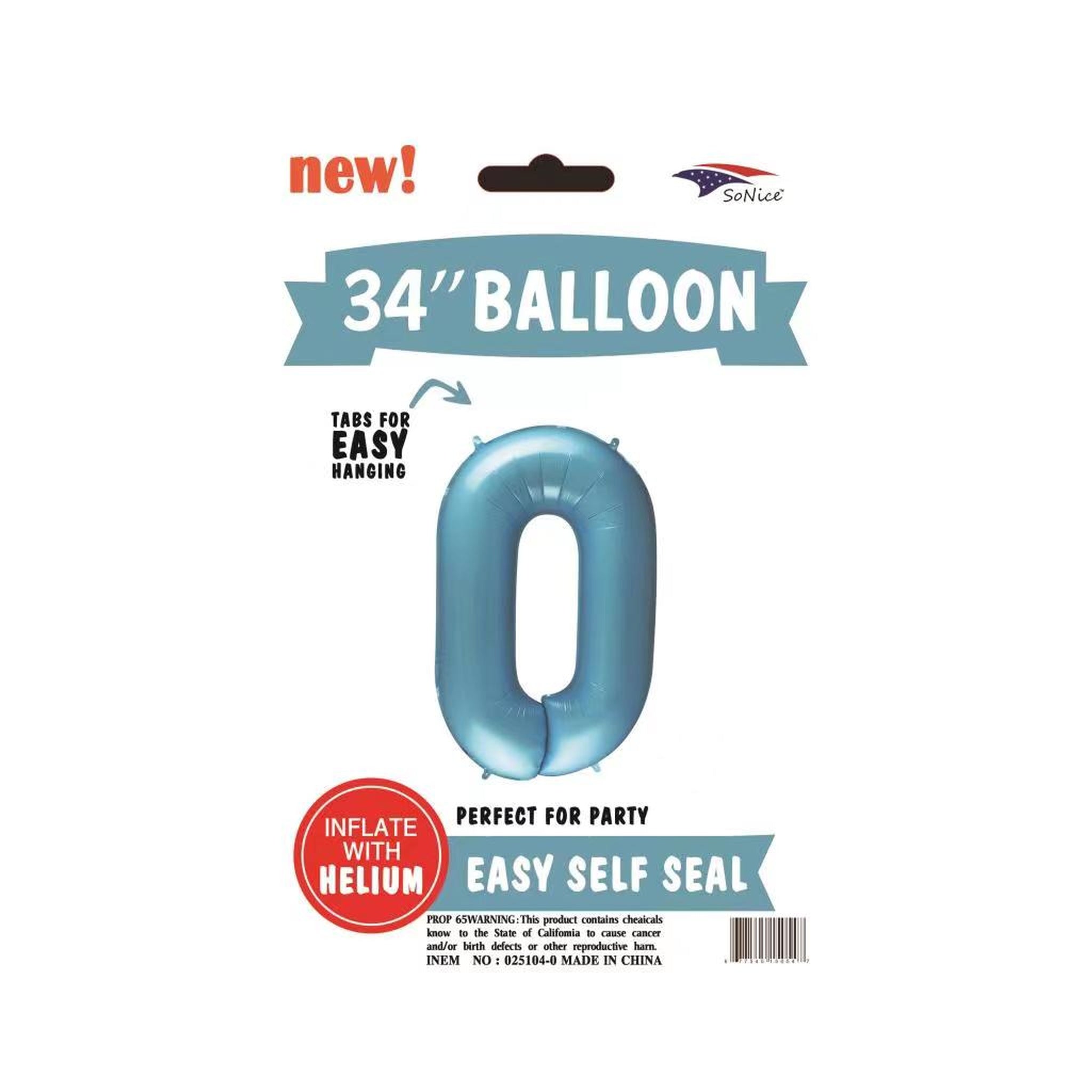 34" Foil Balloon Light Blue #0