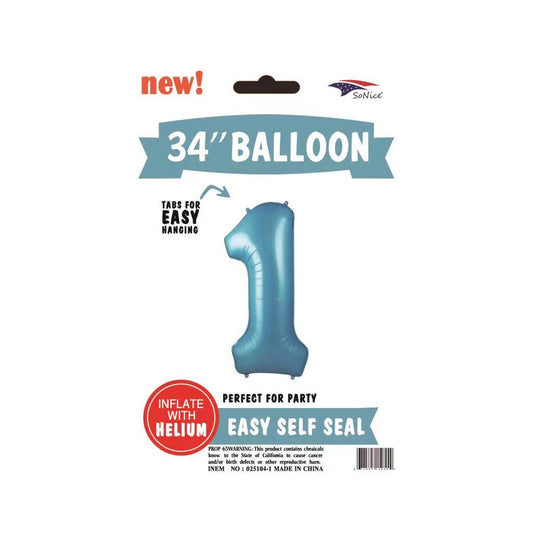 34" Foil Balloon Light Blue #1