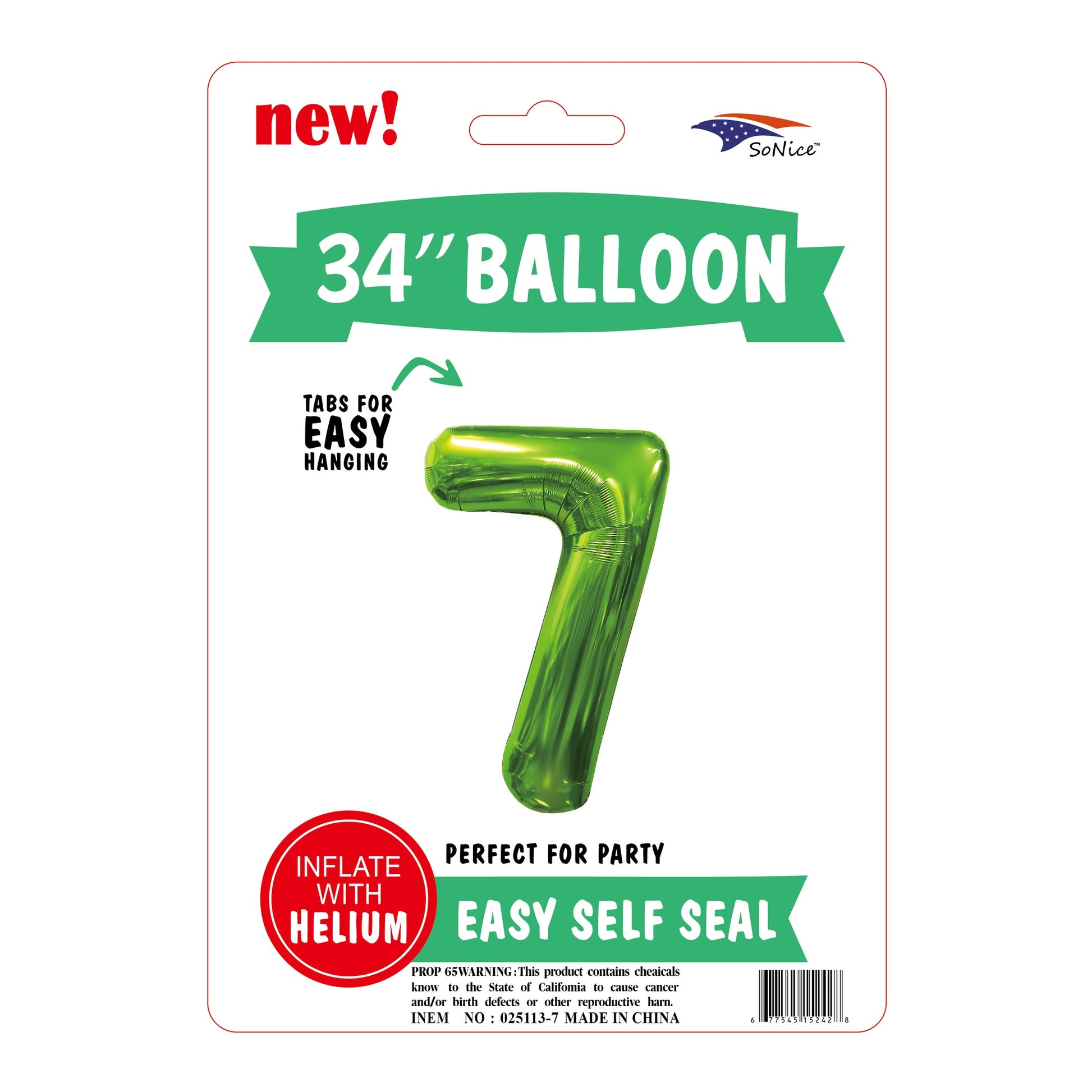 34? Balloon Green # 7,