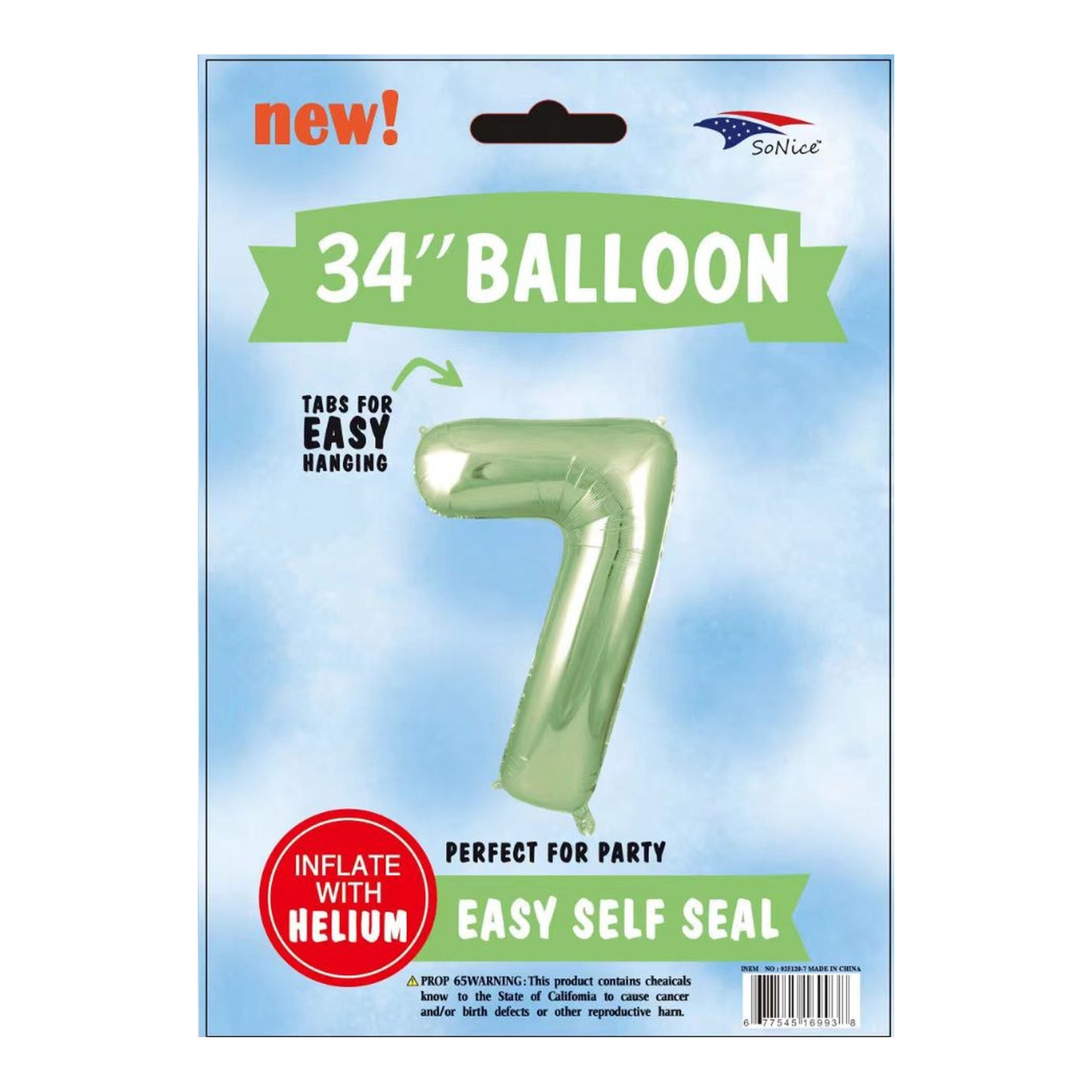 34" Balloon 7 Sage Green