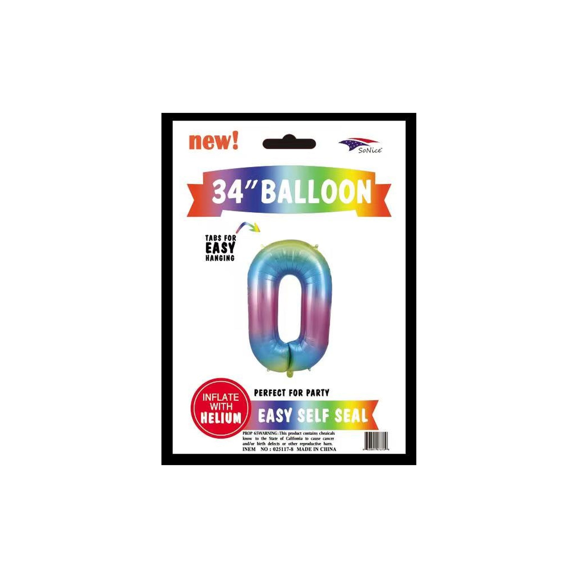 34" Foil Balloon Pastel #0