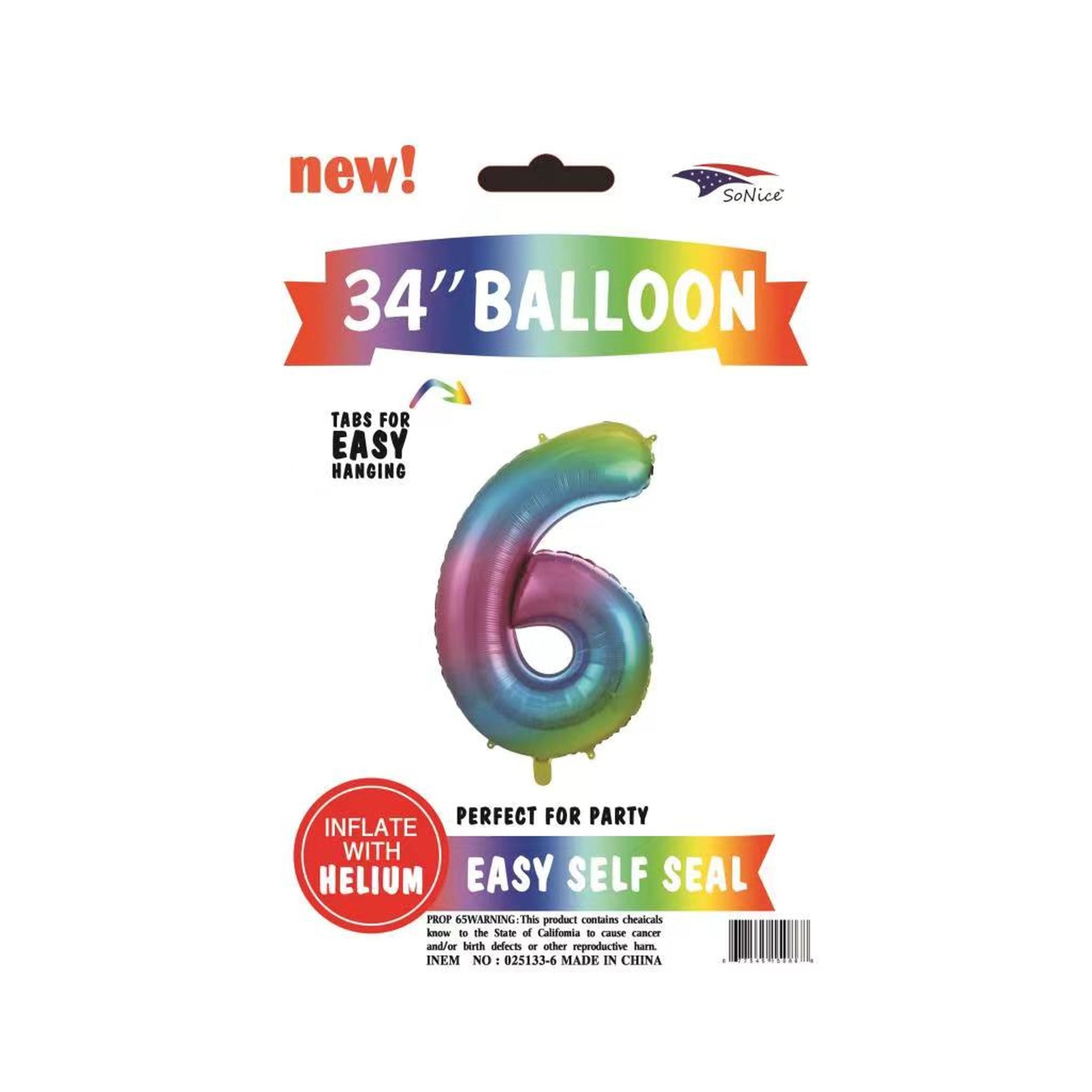 34" Foil Balloon Pastel #6