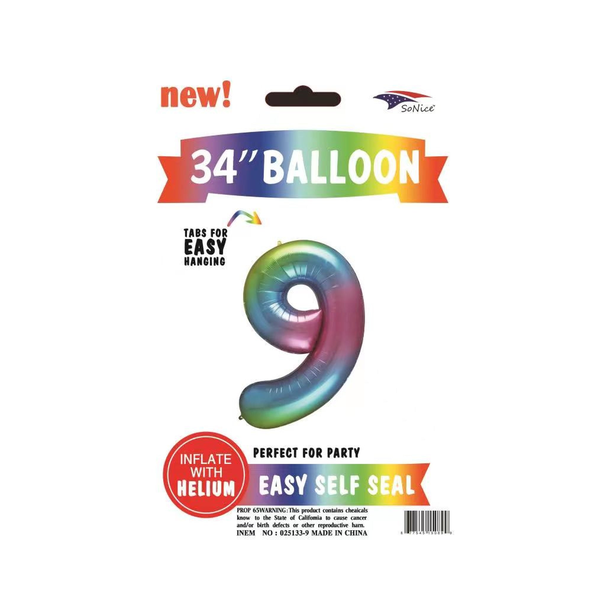 34" Foil Balloon Pastel #9
