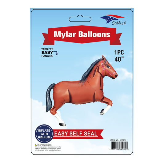 Mylar Balloon 1 Pc Horse 600Pk/Cs