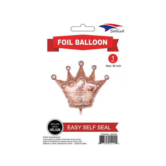 Crown Balloon, Rose Gold