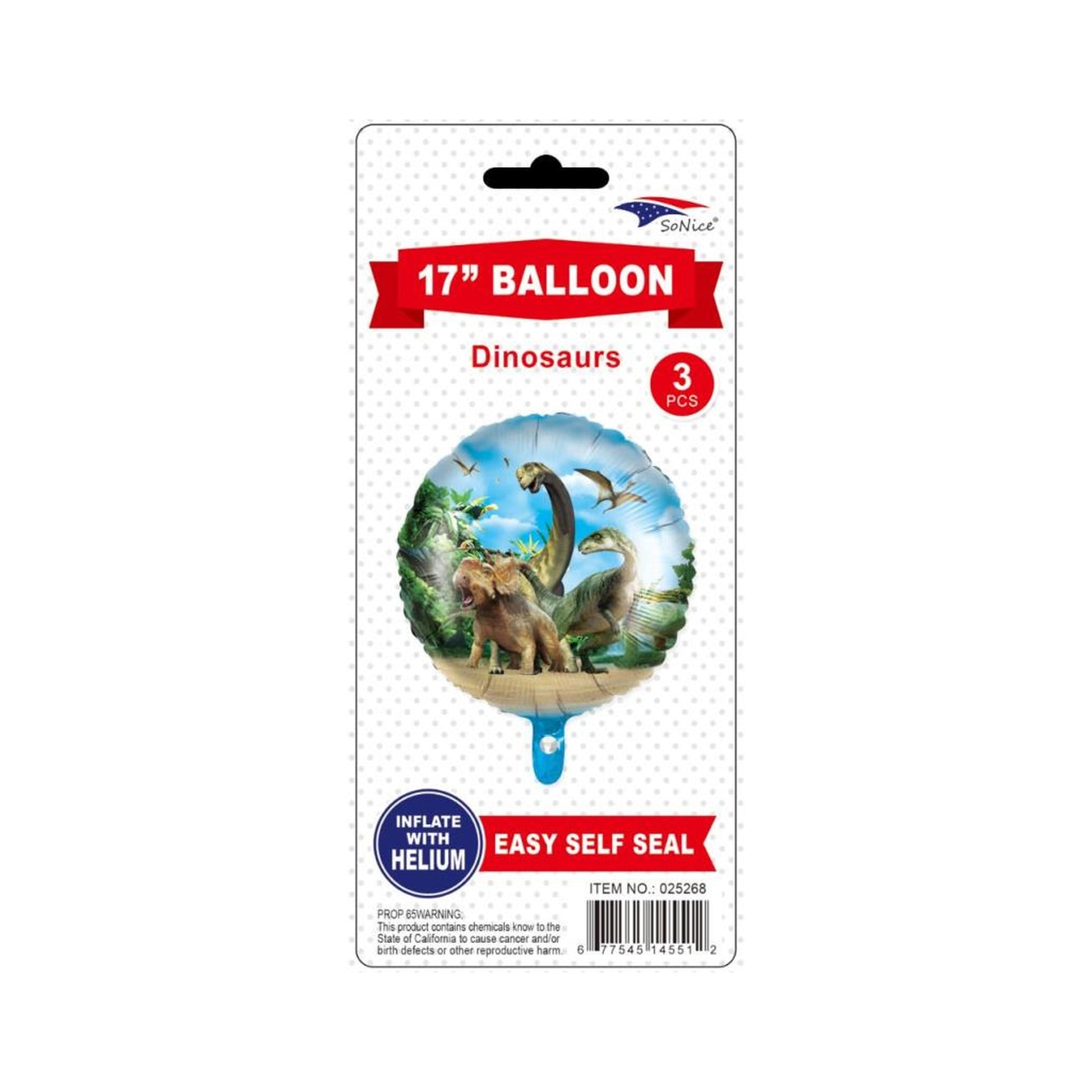 (c) 18" (c) Foil Balloon Dinosaur