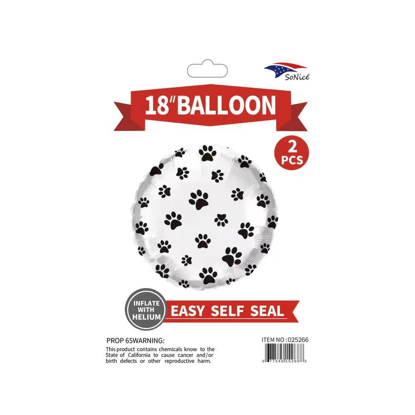 18" Balloon Paws 2Pcs 600/case