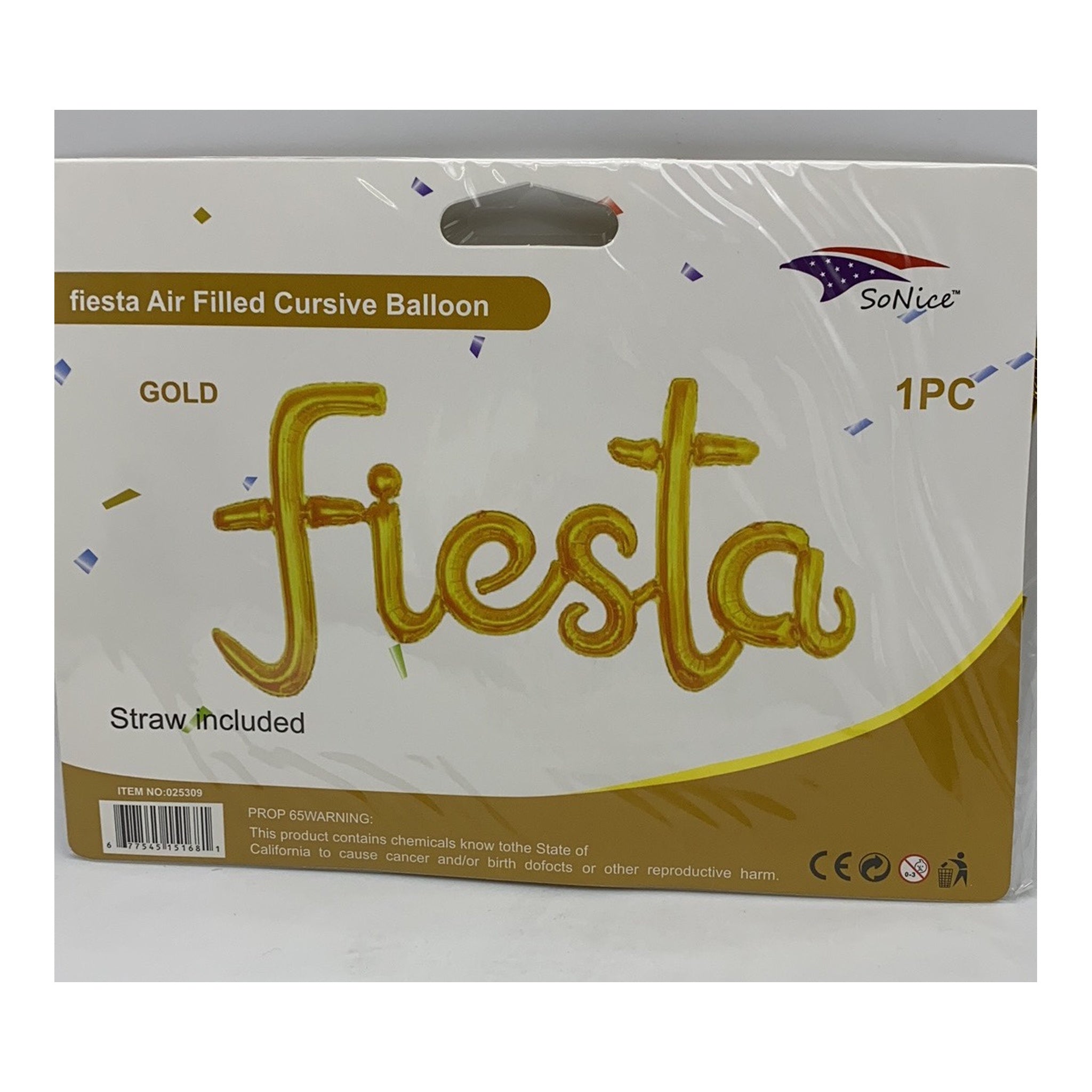 Cursive Balloon Fiesta Gold