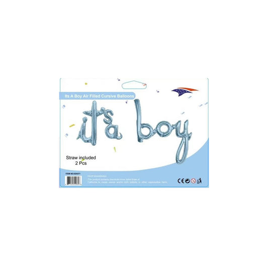 Cursive Balloon It'S A Boy