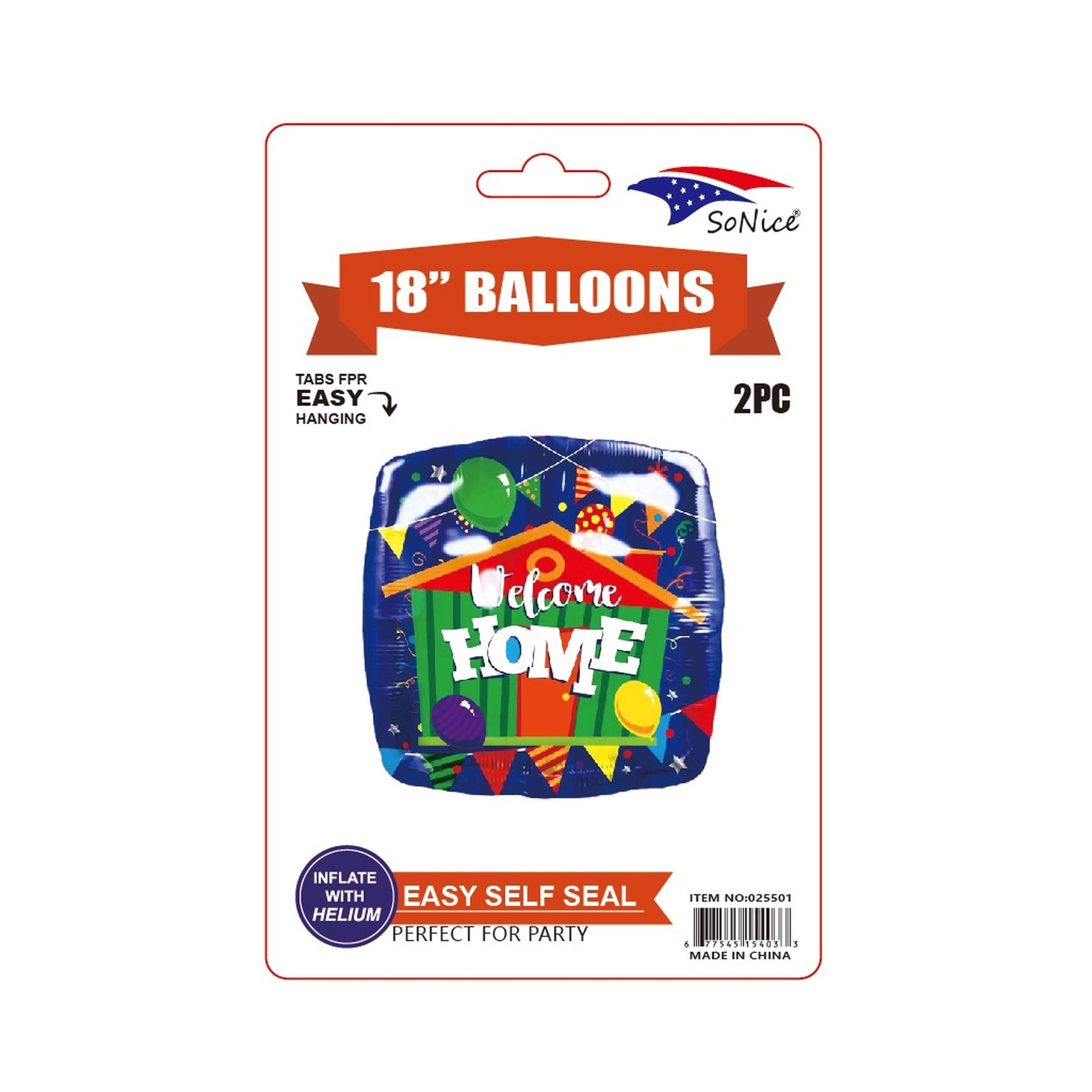 Balloon 2Pc Welcome Home 600Pk/Cs