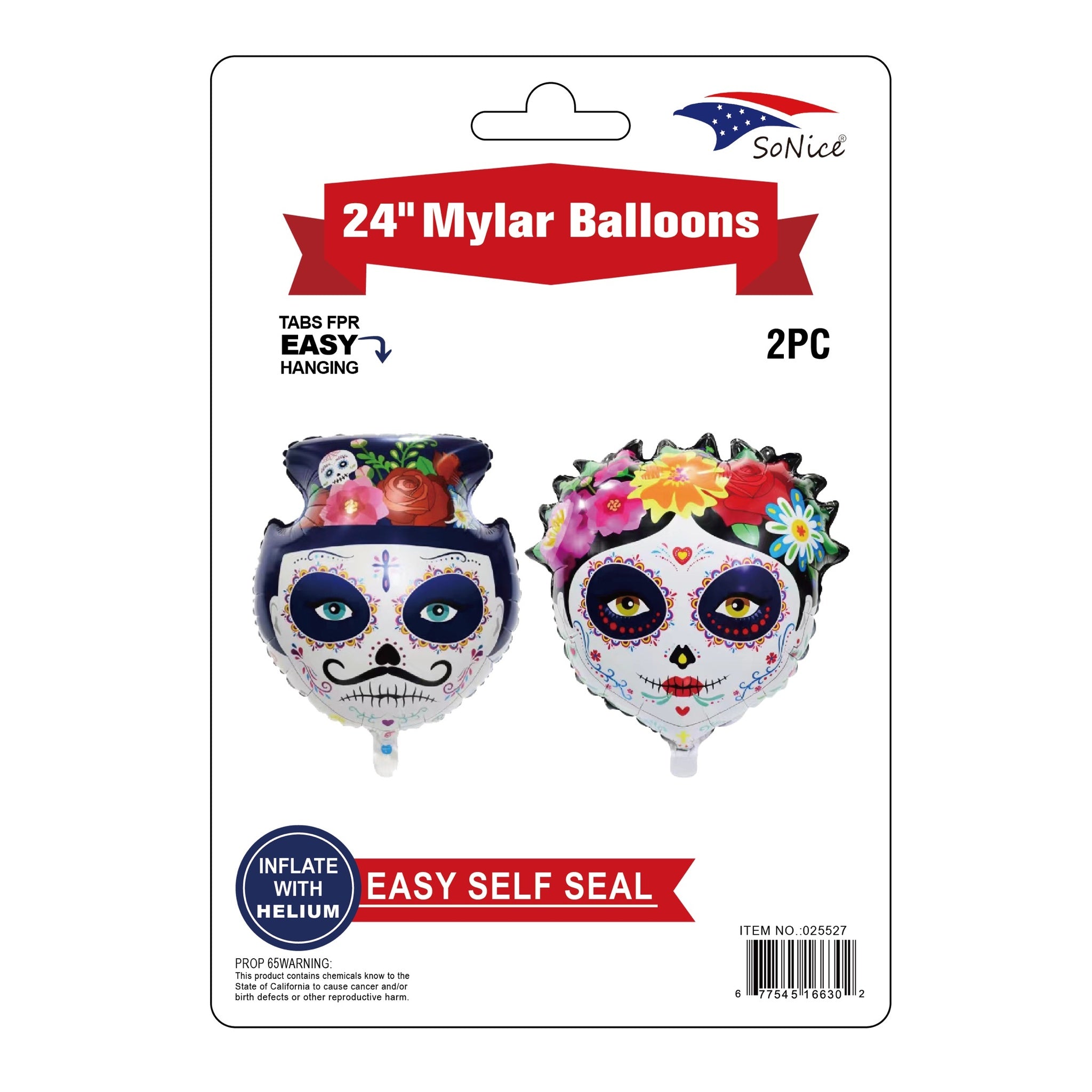 2Pcs Balloons Day Of Dead 600Pk/Cs