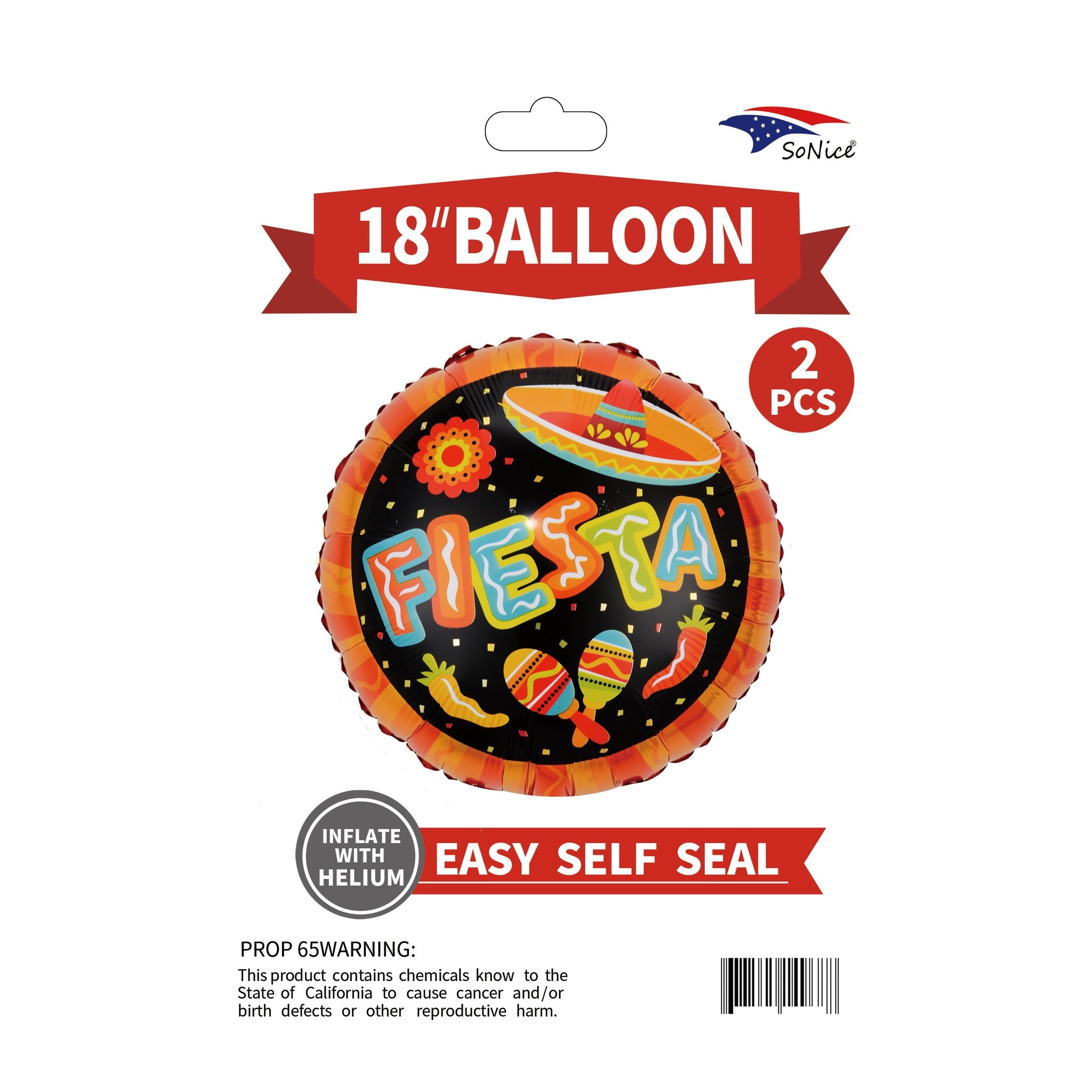 2Pc, 18" L Balloon Fiesta 600/case