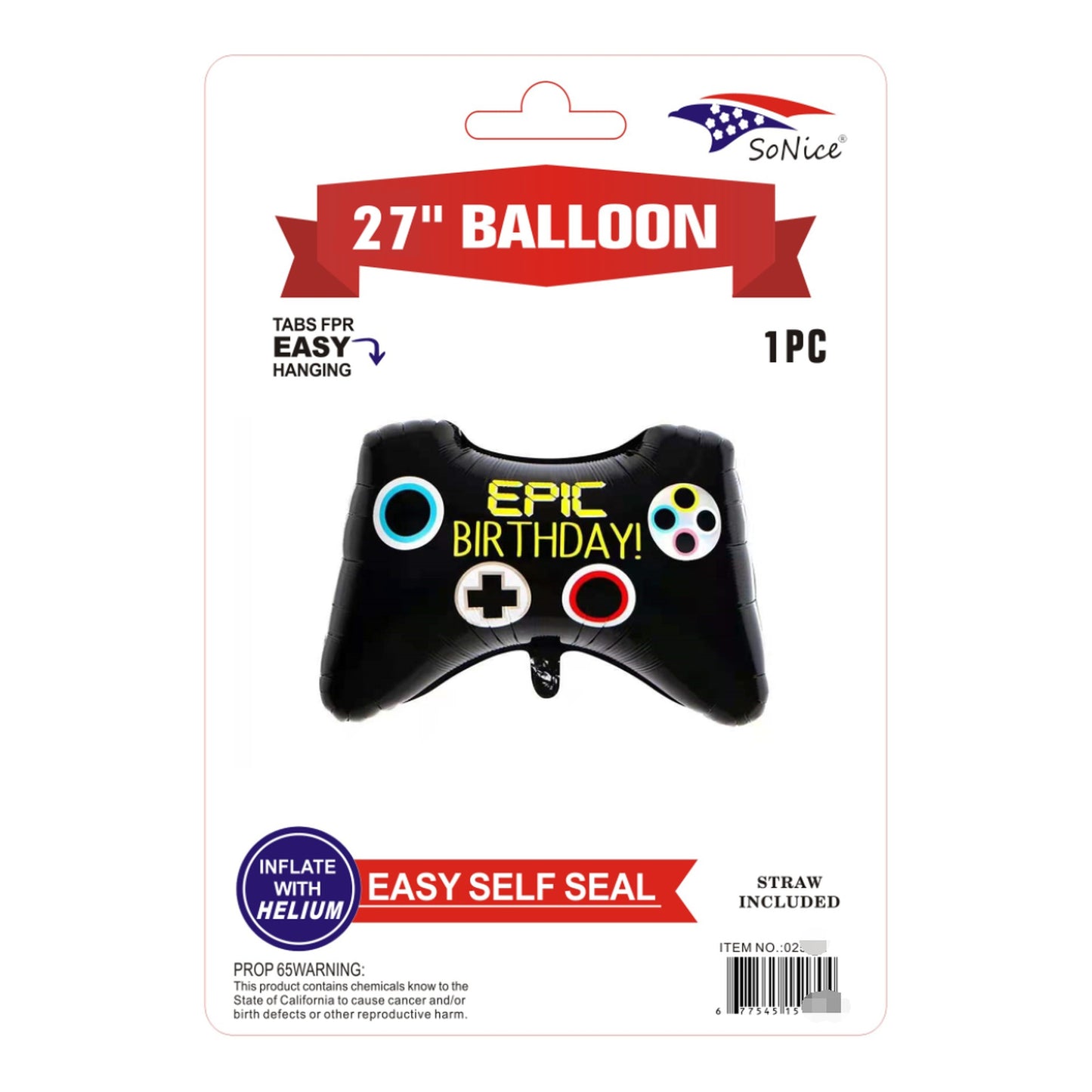 1Pc, Foil Balloon Game-On