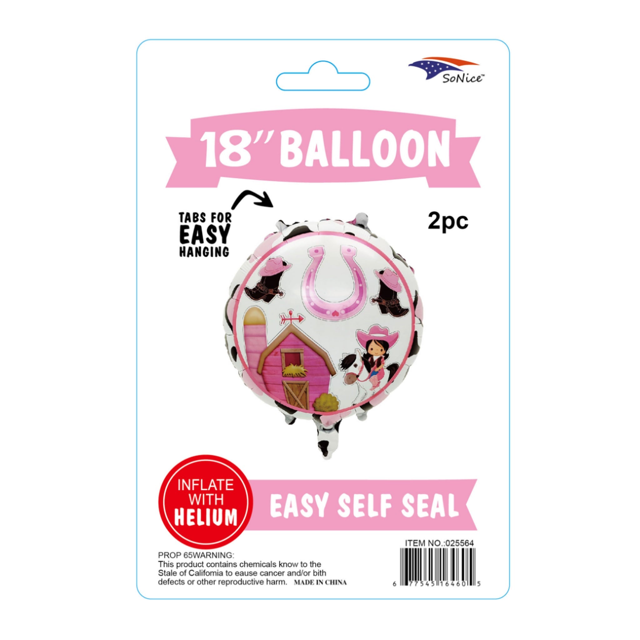 2Pcs Balloon Cowgirl 600Pk/Cs