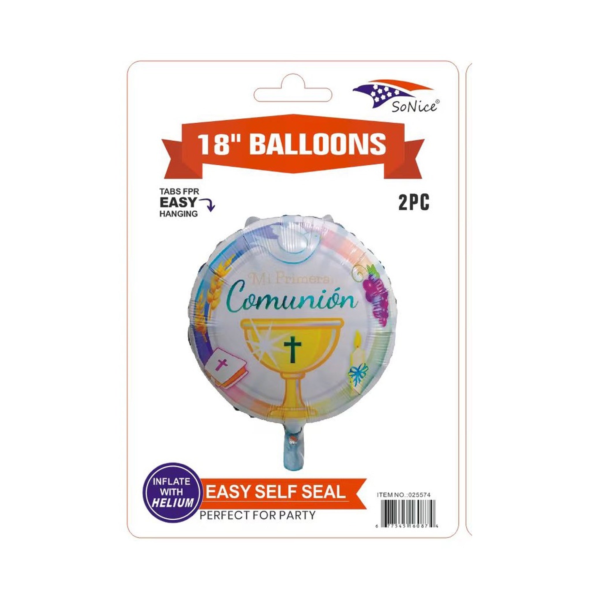 Balloon 2 ct Mi 1St Comunion600Pk/Cs