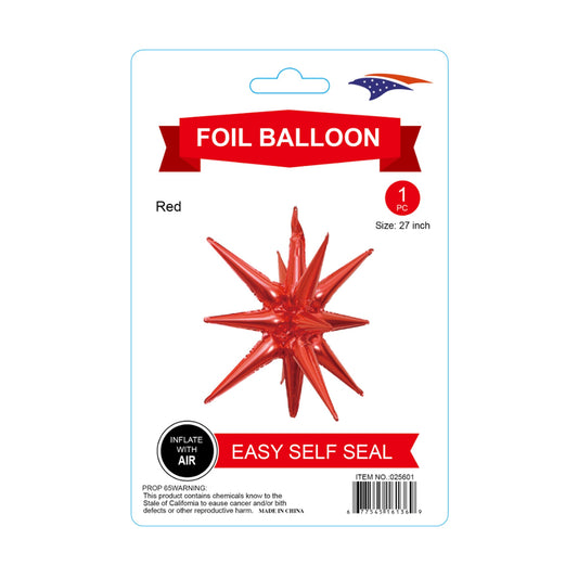 Starburst Balloon Red