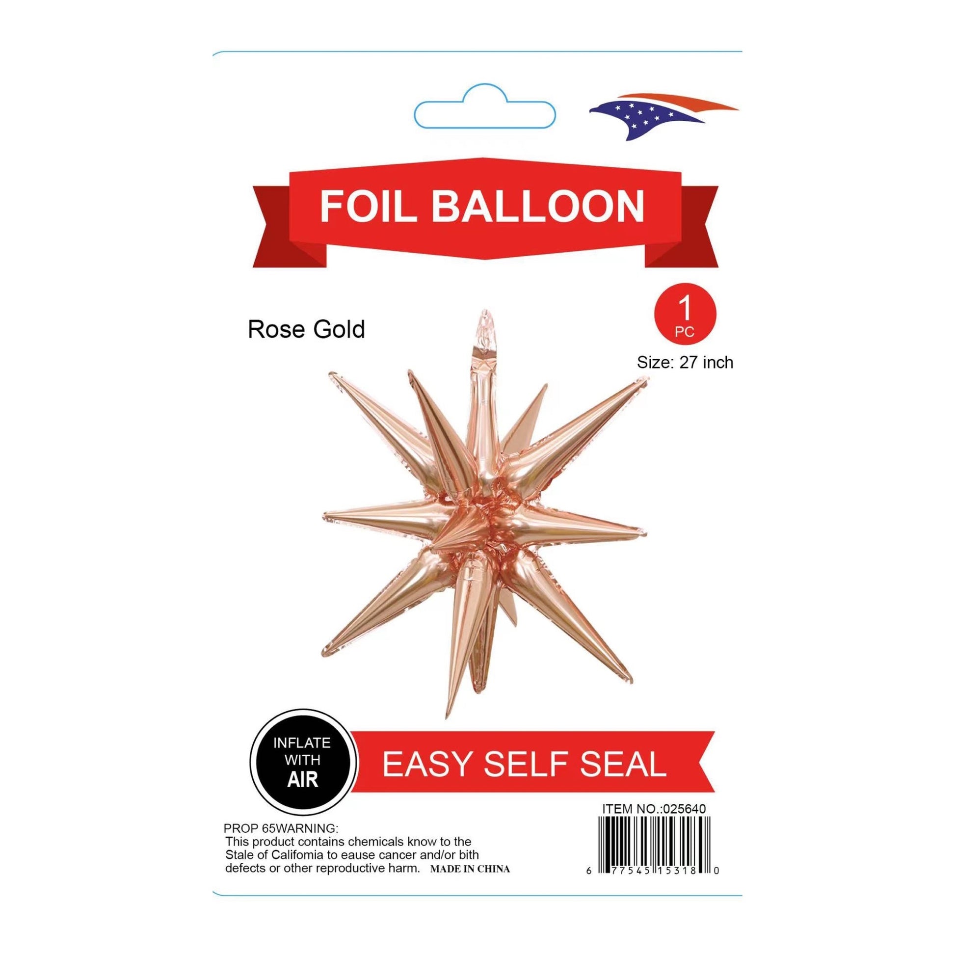 Starburst Balloon Rose Gold 120/case