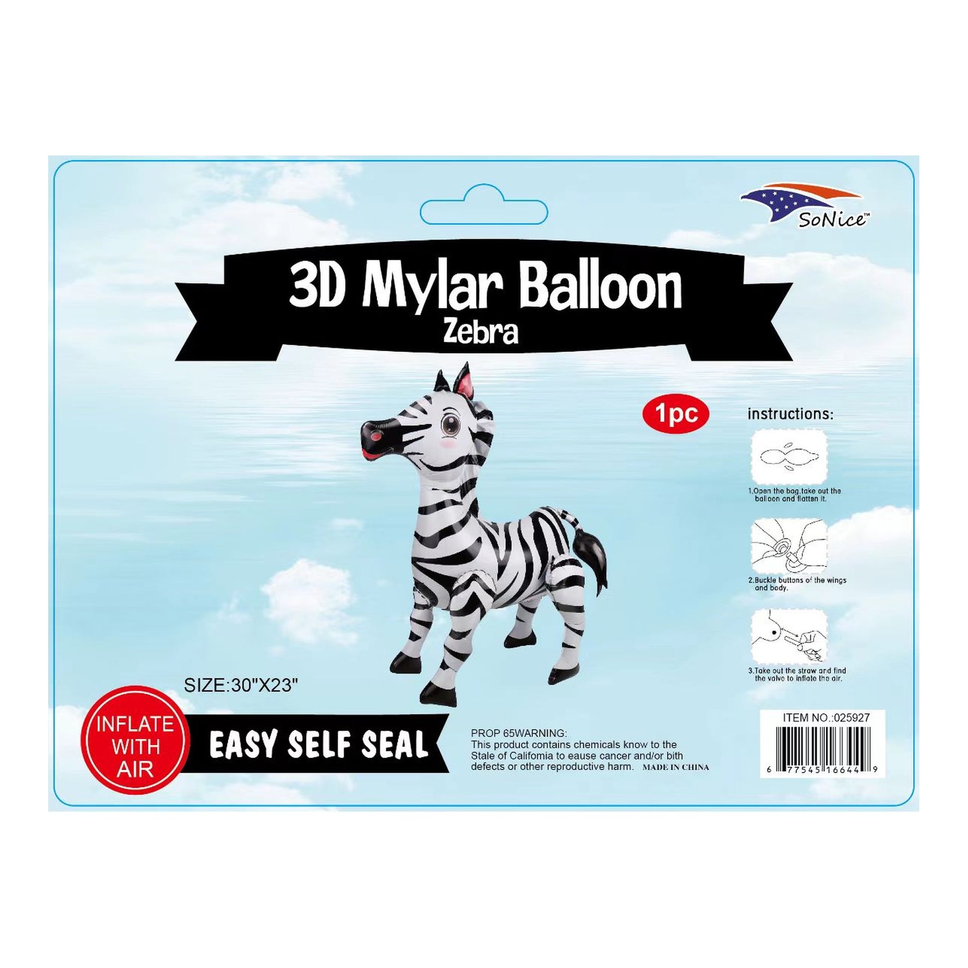 Super Shade Balloon Zebra
