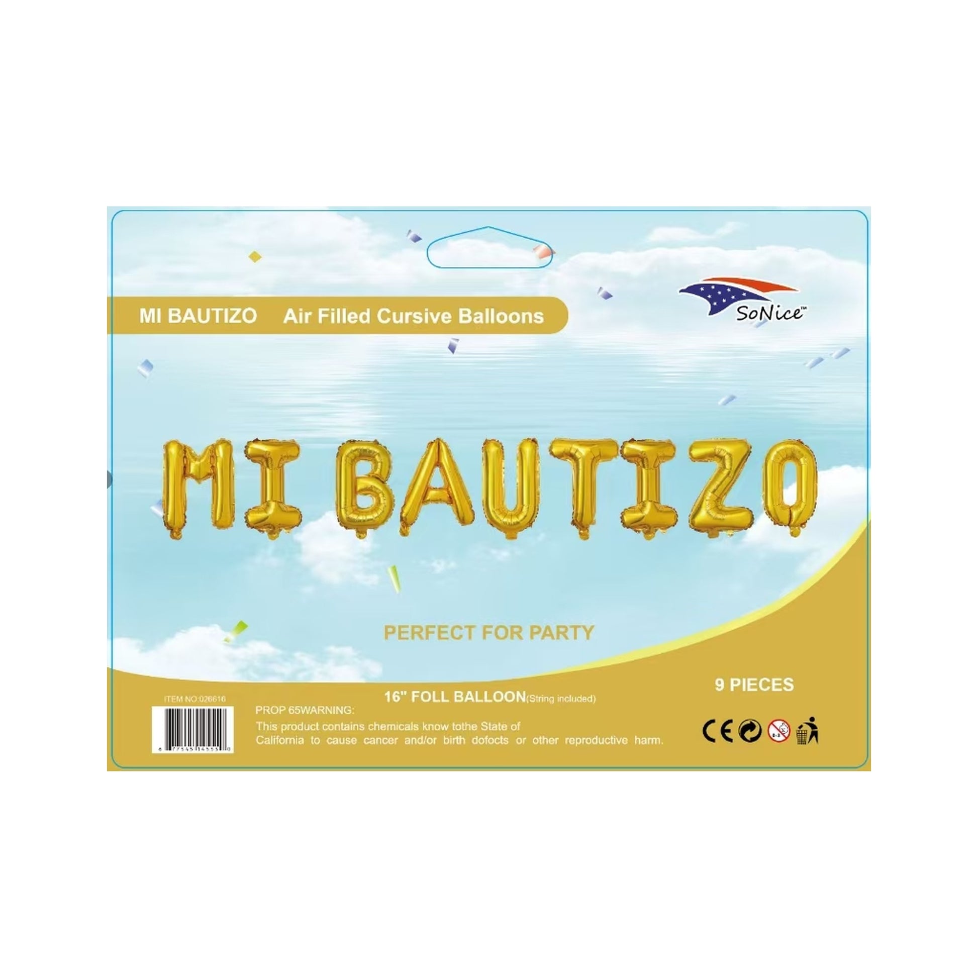 16''Mi Bautizo' Gold 120Set/Cs