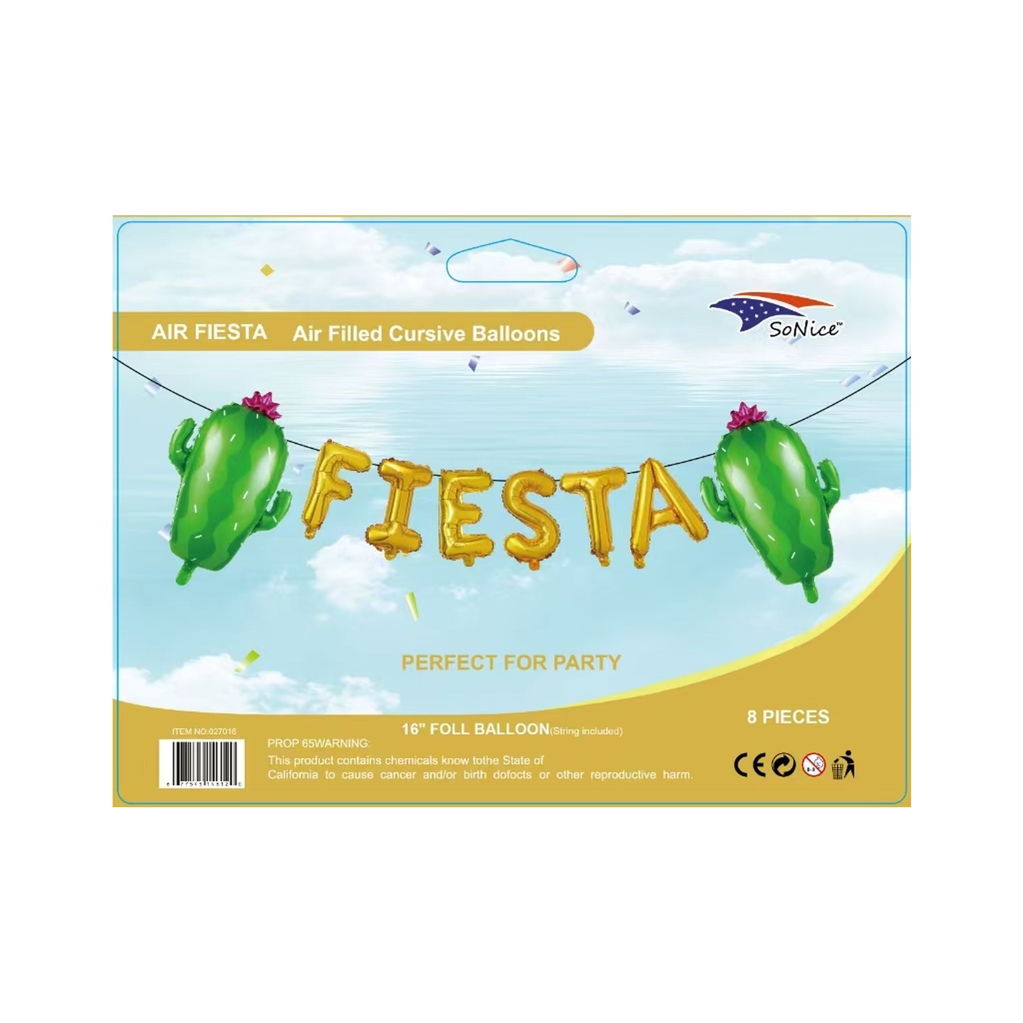 16" Balloon Set Fiesta 120/case