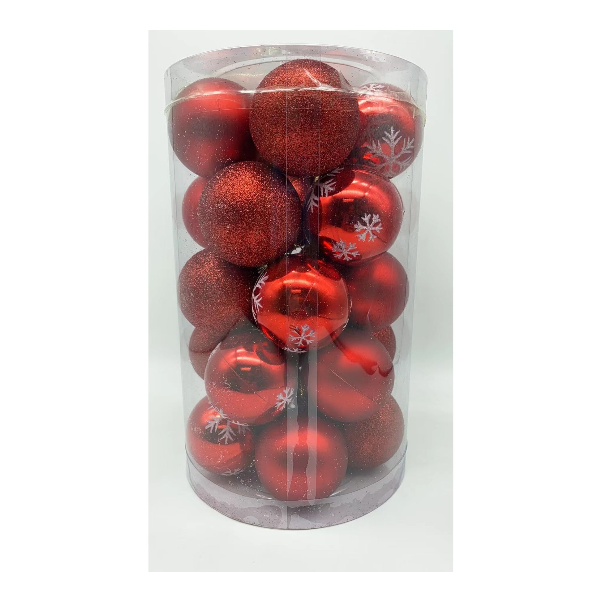 25 ct Christmas Deco Balls Red 24Pk/Cs