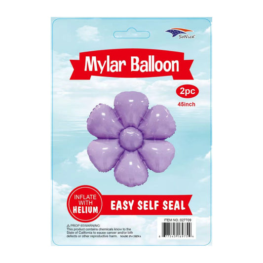 45" Daisy Balloon Lavender 2Pcs 300Pk/Cs