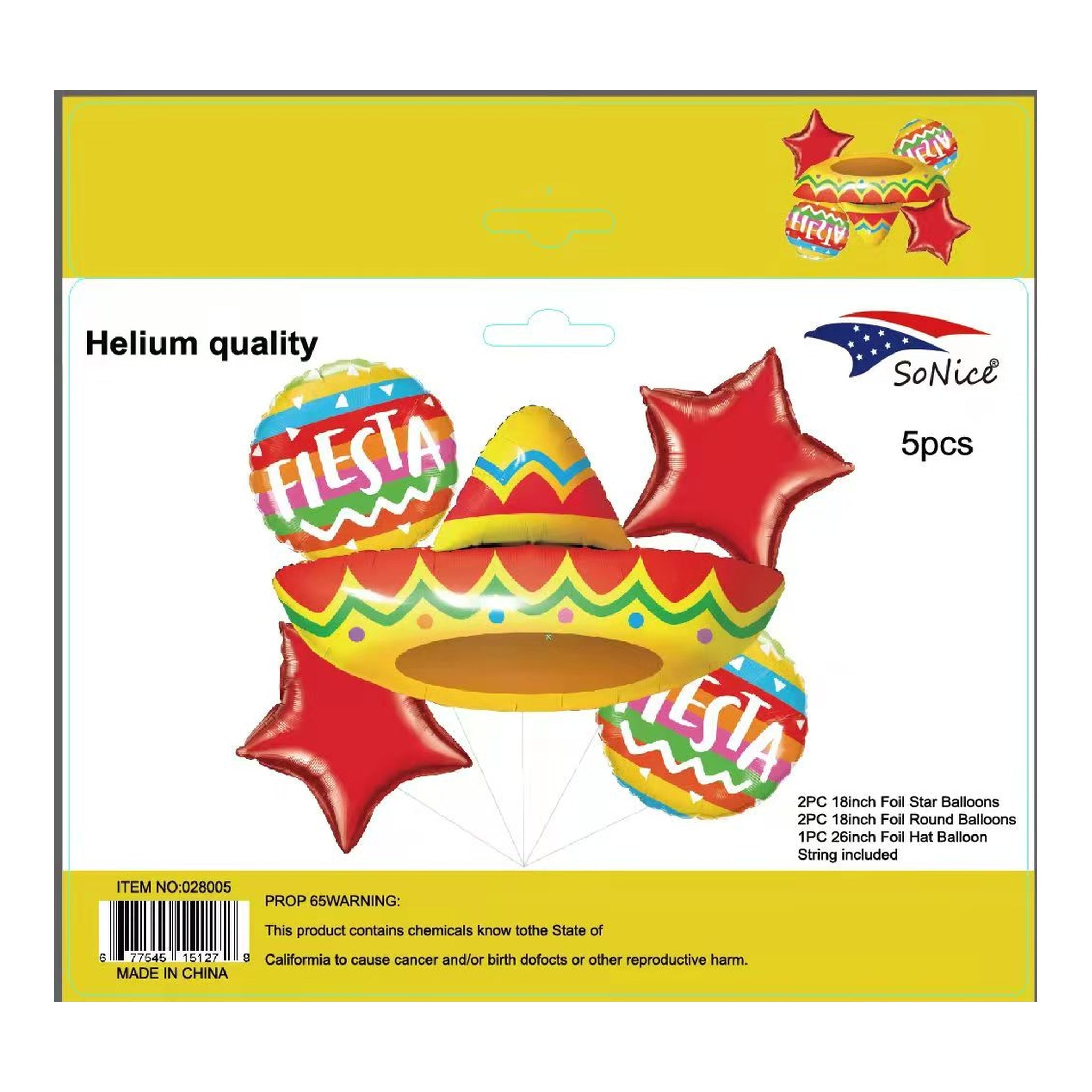 Balloon Bouquet Fiesta Hat