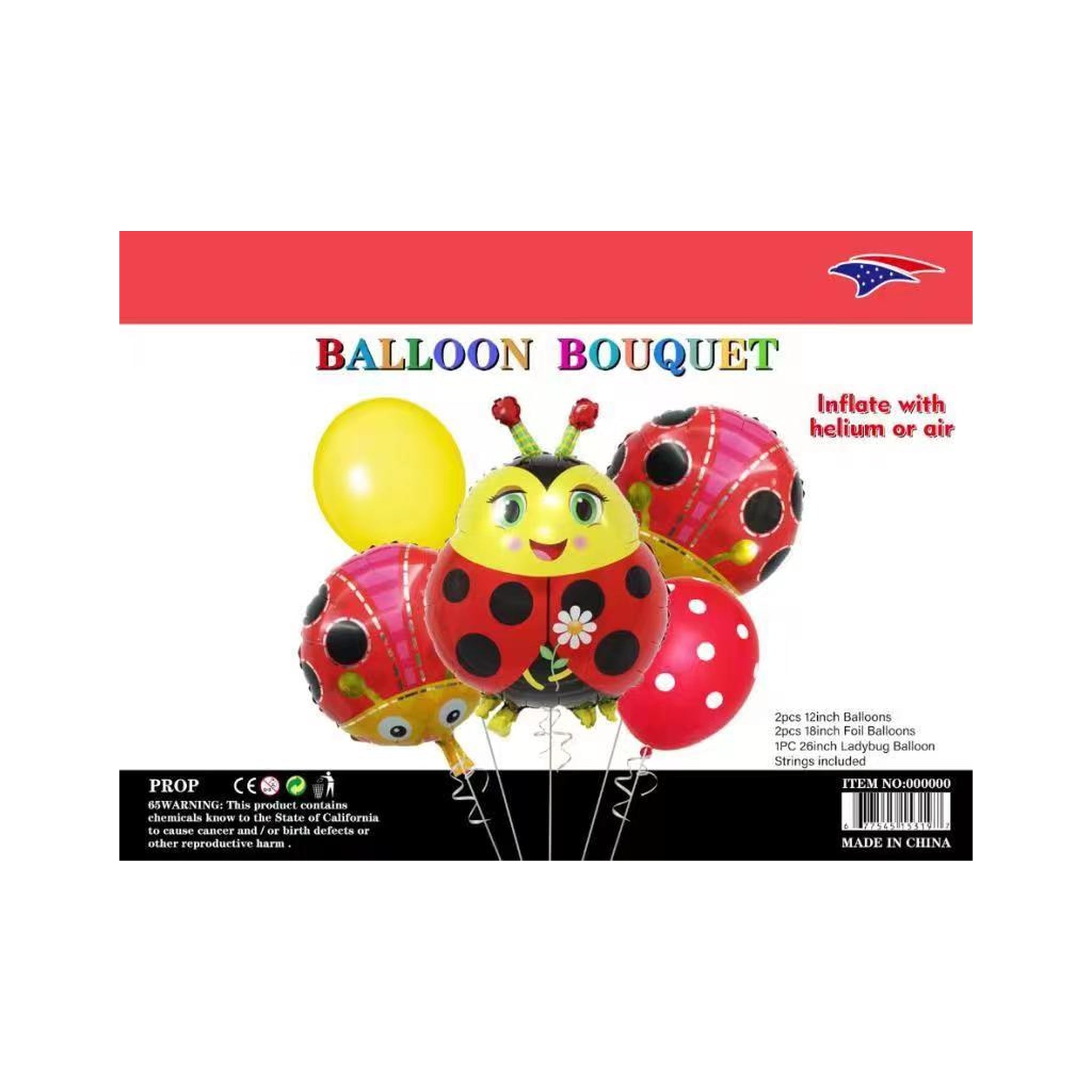 Balloon Bouquet Ladybug 120/case