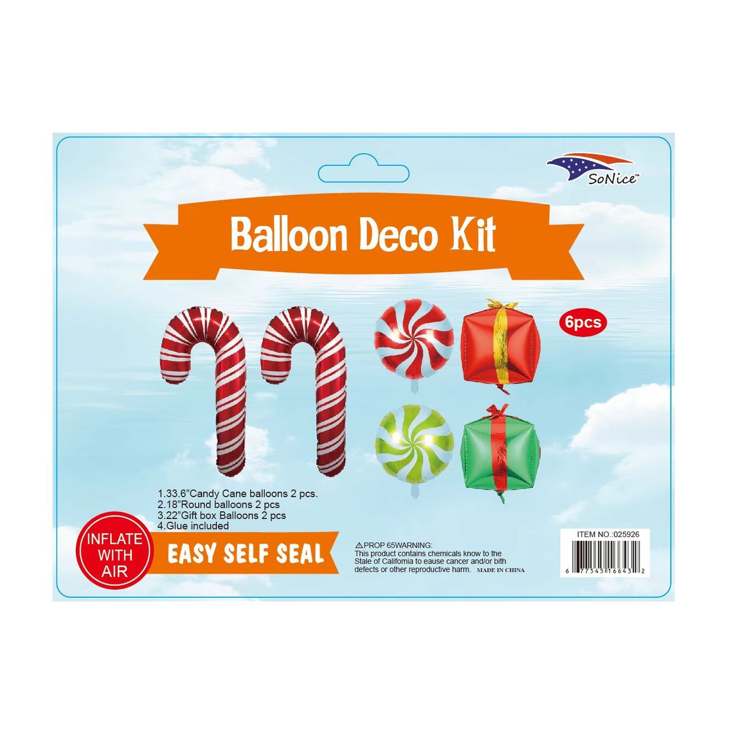 6Pcs Balloon Kit Christmas120Set/Cs