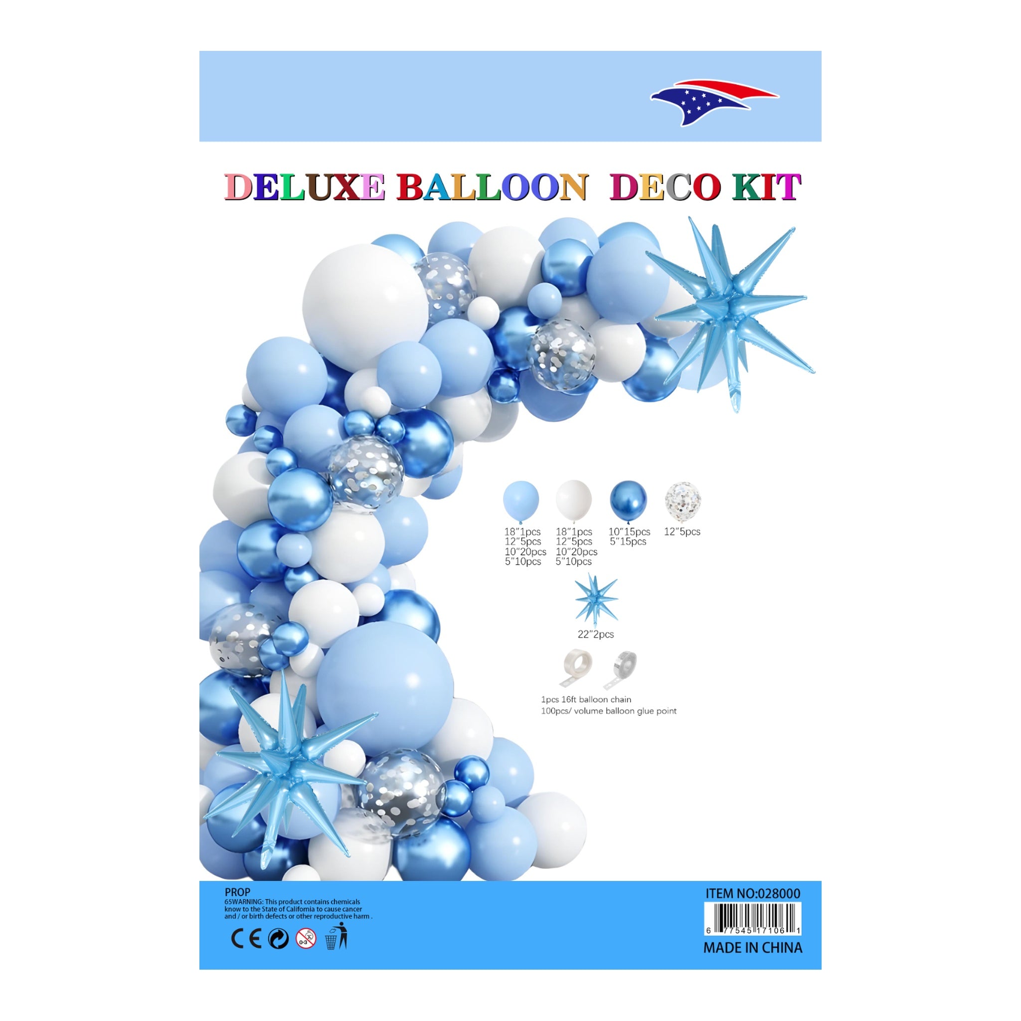 (c) Balloon Garland Light Blue
