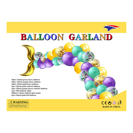 (c) Balloon Garland Mermaid Gold
