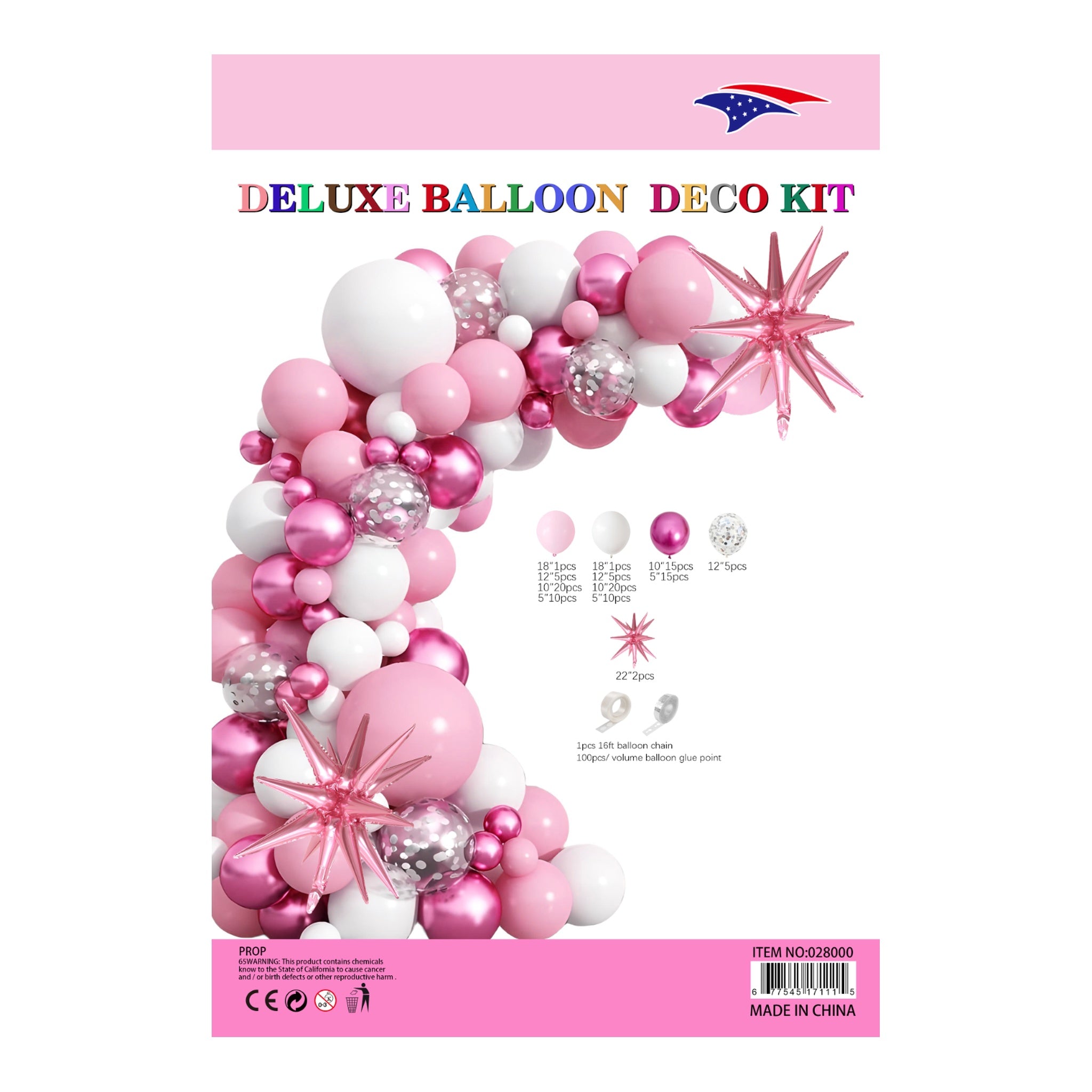 Balloon Garland Baby Pink