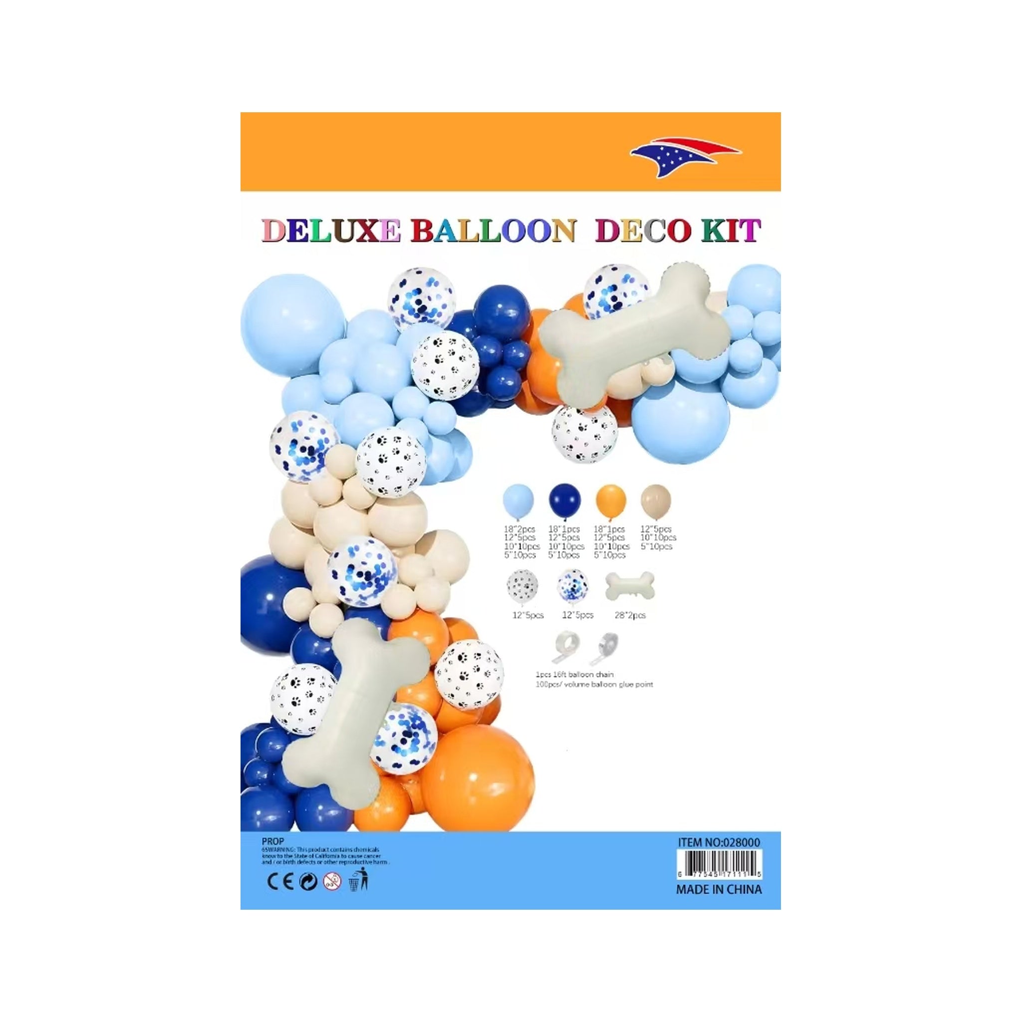 Balloon Garland Blue Puppy