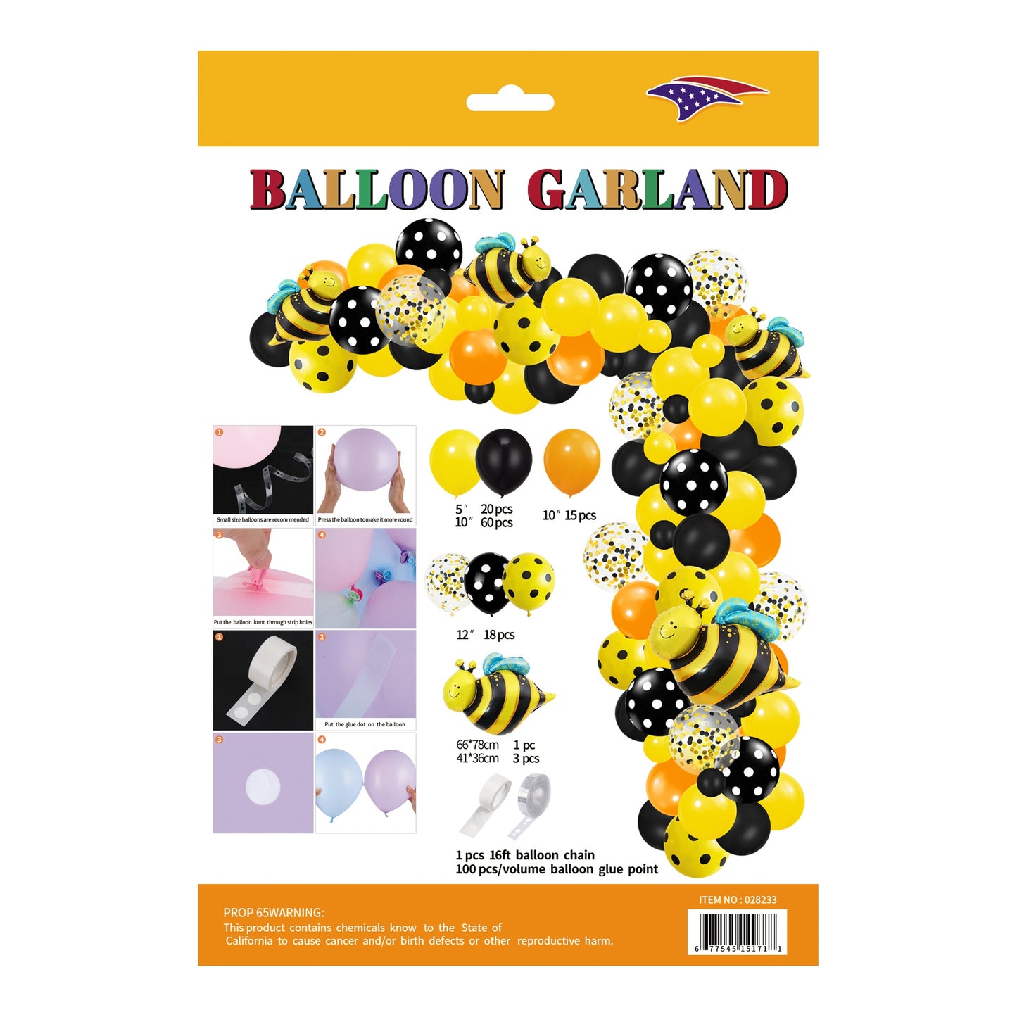 Balloon Garland Bees
