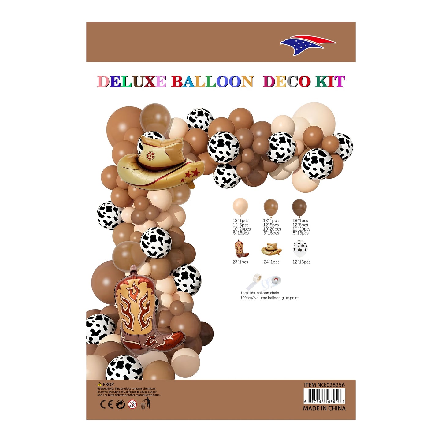 Balloon Garland Cowboy 60Set/Cs