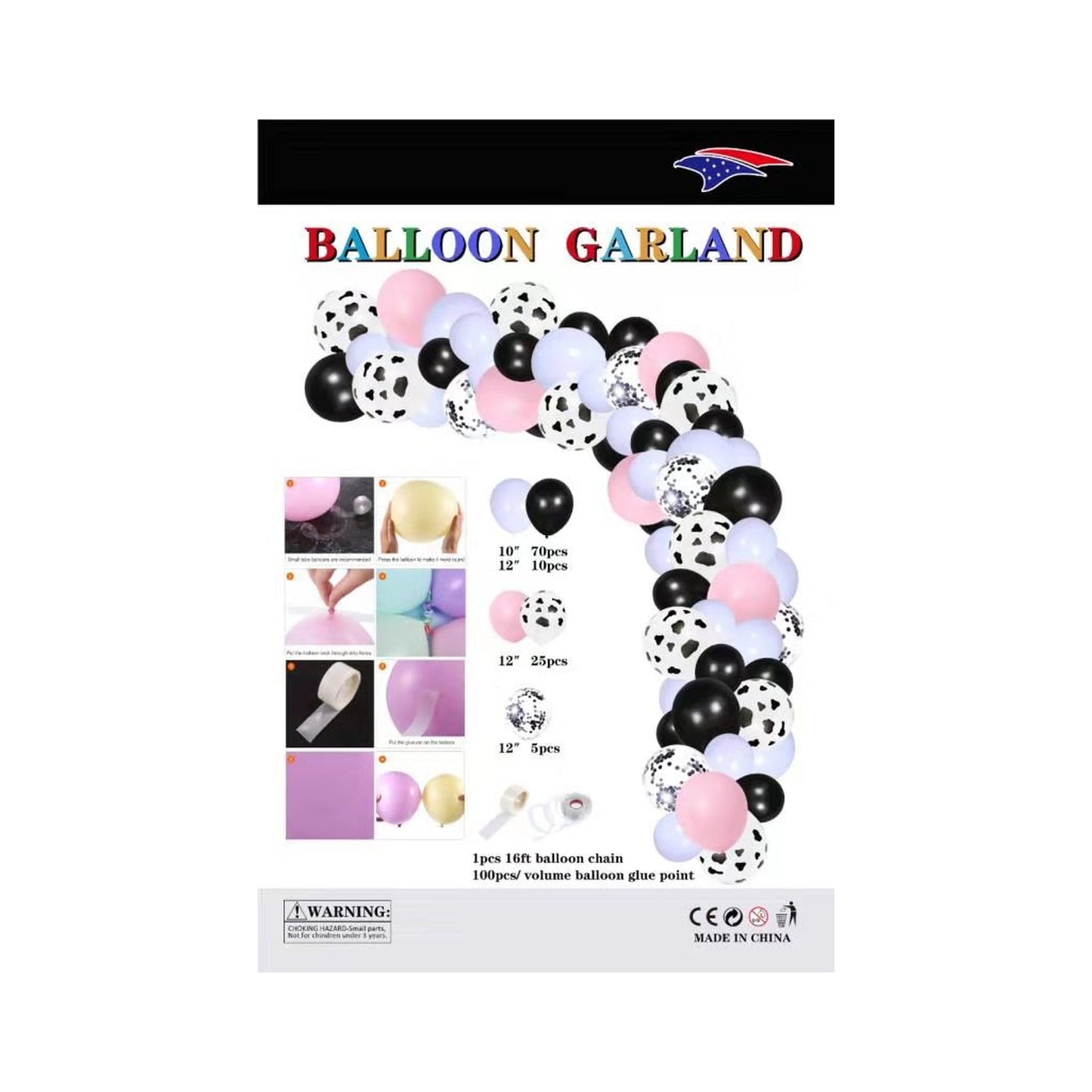 Balloon Garland Cow